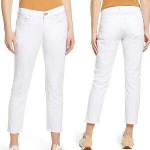 Rag & Bone Dre Slim Boyfriend Jeans, Optic White, Size 25